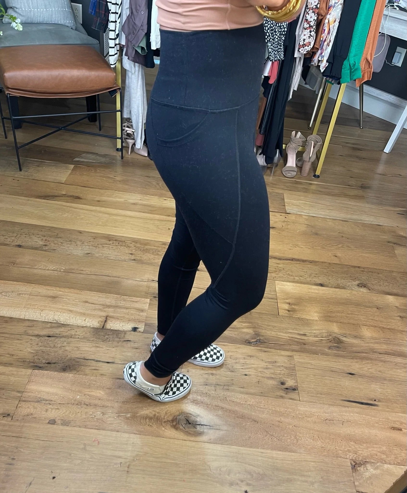 Feeling Lucky High Waisted Butter Soft Leggings Black Anna Kaytes Boutique