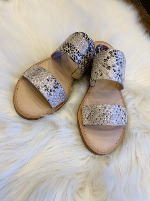 Double Take Snakeskin Sandals-Shoes-Shoes-Anna Kaytes Boutique, Women's Fashion Boutique in Grinnell, Iowa