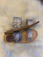 Double Take Snakeskin Sandals-Sandals-Shoes-Anna Kaytes Boutique, Women's Fashion Boutique in Grinnell, Iowa