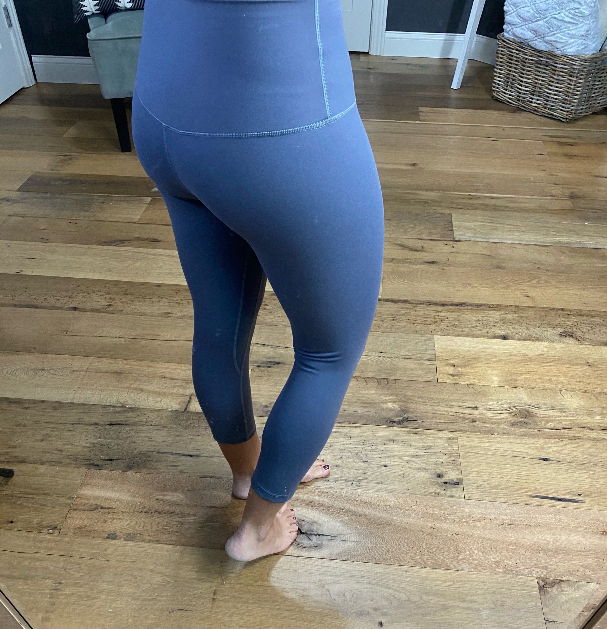 Soft yoga pants Anastacia, offwhite - Capri leggings with cover