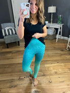 By The Bae Ombre Dip Dye High Waisted Legging with Contrast Stitching- Multiple Options-Leggings-Yelete ACT827001-Anna Kaytes Boutique, Women's Fashion Boutique in Grinnell, Iowa