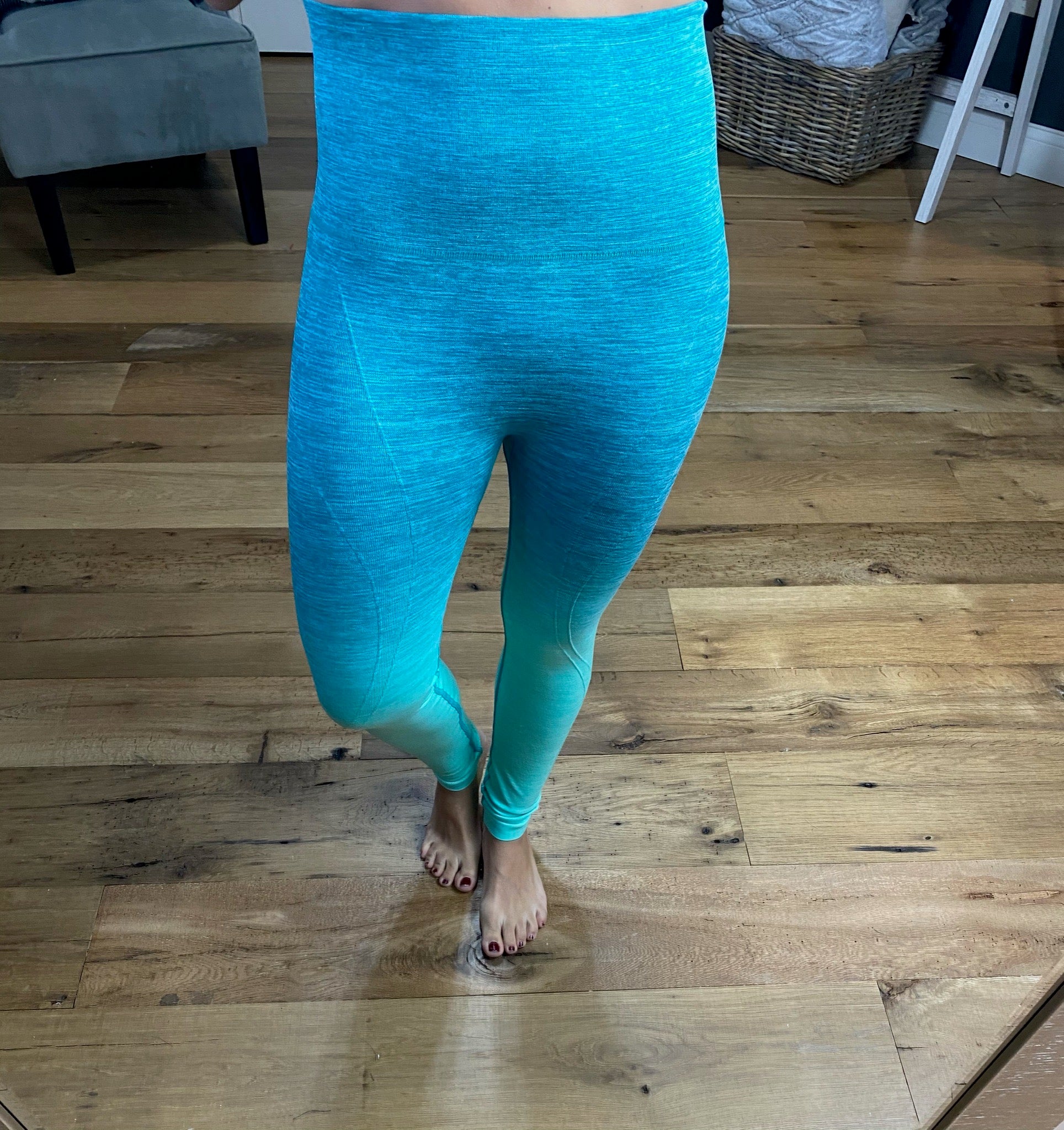 By The Bae Ombre Dip Dye High Waisted Legging with Contrast Stitching- Multiple Options