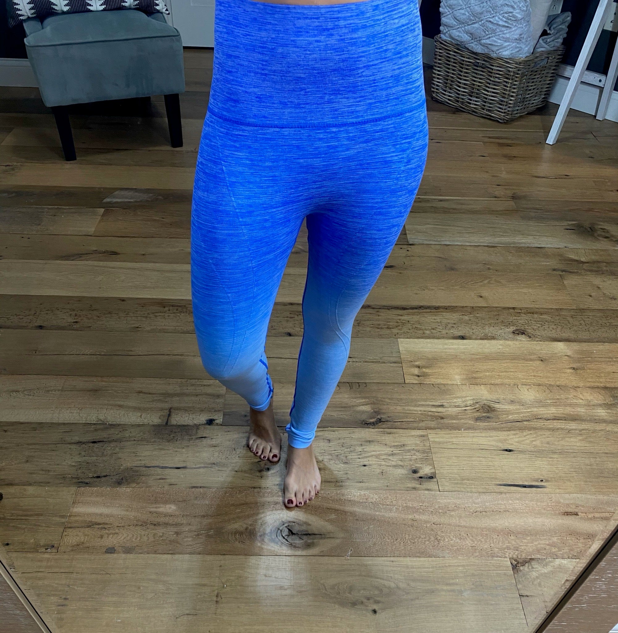 By The Bae Ombre Dip Dye High Waisted Legging with Contrast Stitching- Multiple Options