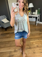 Pure Shores Mixed Paisley Print V-Neck Tank-Multiple Options-Sleeveless-Cotton Bleu 11-Anna Kaytes Boutique, Women's Fashion Boutique in Grinnell, Iowa