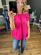 Follow The Lead Ruffle Sleeve Top - Multiple Options-Short Sleeves-Glam GT4214-Anna Kaytes Boutique, Women's Fashion Boutique in Grinnell, Iowa