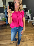 Follow The Lead Ruffle Sleeve Top - Multiple Options-Short Sleeves-Glam GT4214-Anna Kaytes Boutique, Women's Fashion Boutique in Grinnell, Iowa