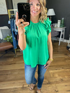 Follow The Lead Ruffle Sleeve Top - Multiple Options-Short Sleeves-Glam GT4214-Anna Kaytes Boutique, Women's Fashion Boutique in Grinnell, Iowa