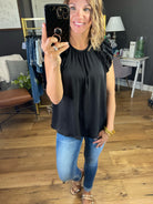 Follow The Lead Ruffle Sleeve Top - Multiple Options-Short Sleeves-Glam GT4214-Anna Kaytes Boutique, Women's Fashion Boutique in Grinnell, Iowa