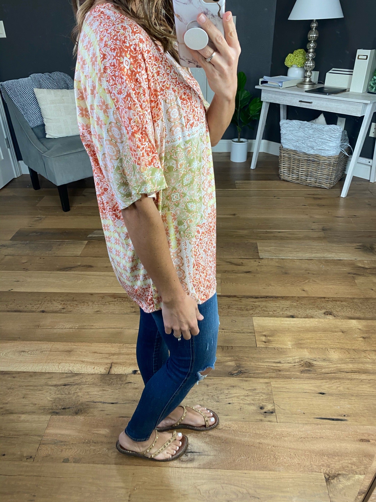 More Than Good Mixed Print Multi Color Blouse--Multiple Options