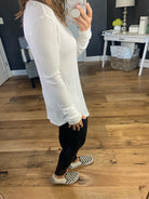 Between You & Me V-Neck Waffle Long Sleeve-Multiple Options-Long Sleeves-7th Ray T3815-Anna Kaytes Boutique, Women's Fashion Boutique in Grinnell, Iowa