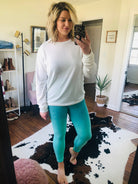 By The Bae Ombre Dip Dye High Waisted Legging with Contrast Stitching- Multiple Options-Leggings-Yelete ACT827001-Anna Kaytes Boutique, Women's Fashion Boutique in Grinnell, Iowa