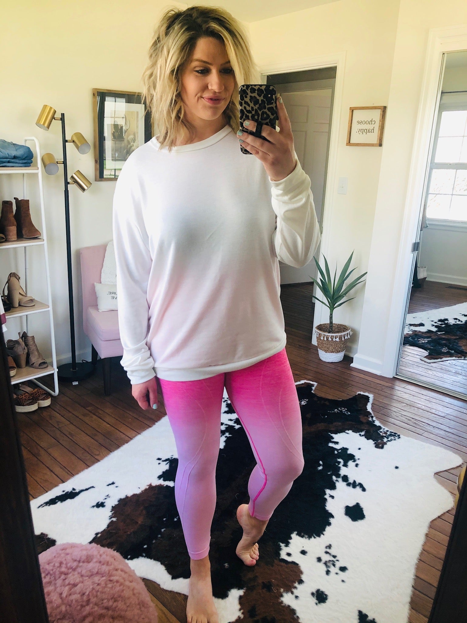 By The Bae Ombre Dip Dye High Waisted Legging with Contrast Stitching- Multiple Options-Leggings-Yelete ACT827001-Anna Kaytes Boutique, Women's Fashion Boutique in Grinnell, Iowa