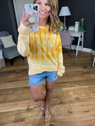 Wandering Heart Mustard Tie Dye Ombre Crew Sweatshirt-Long Sleeves-Hem & Thread 30310-Anna Kaytes Boutique, Women's Fashion Boutique in Grinnell, Iowa