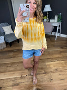 Wandering Heart Mustard Tie Dye Ombre Crew Sweatshirt-Long Sleeves-Hem & Thread 30310-Anna Kaytes Boutique, Women's Fashion Boutique in Grinnell, Iowa