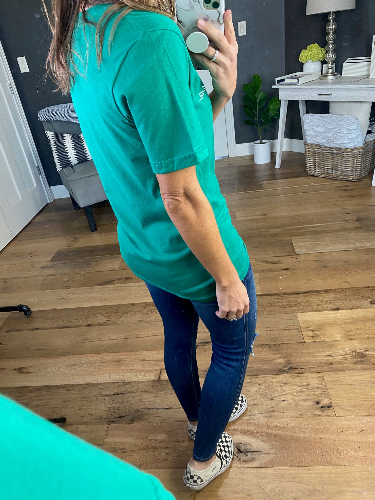 Lucky Mama Kelly Green Tee-Short Sleeves-oat collective OT2101X640-Anna Kaytes Boutique, Women's Fashion Boutique in Grinnell, Iowa