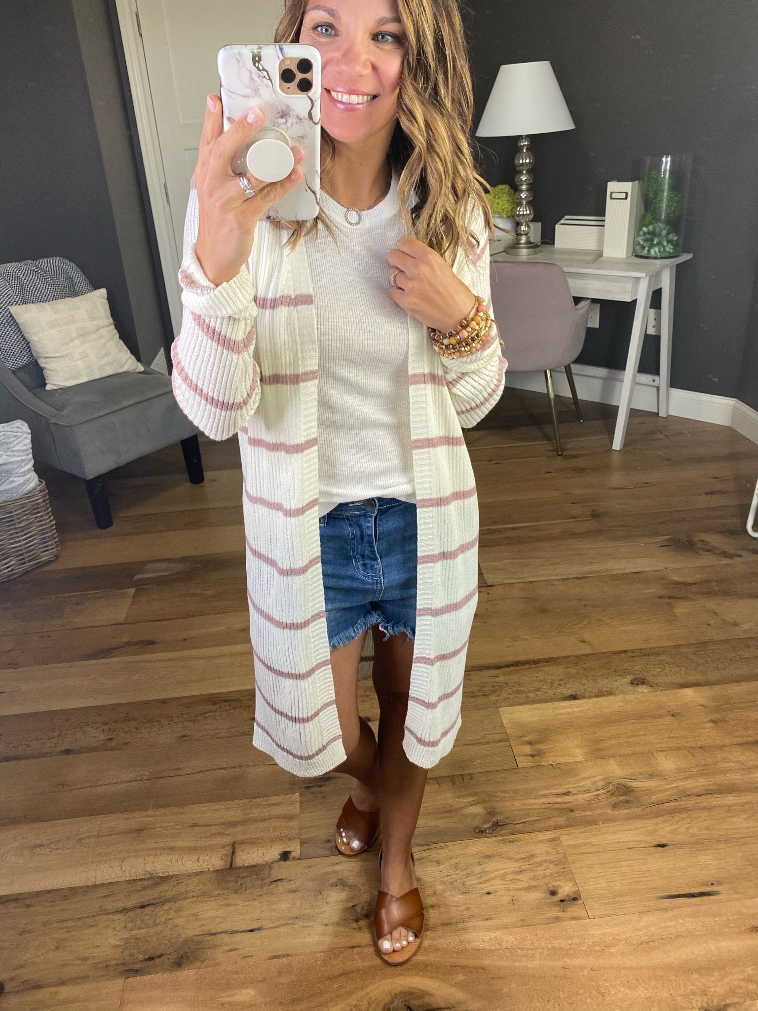 That Afterglow Striped Knit Cardigan with Pockets--Multiple Options