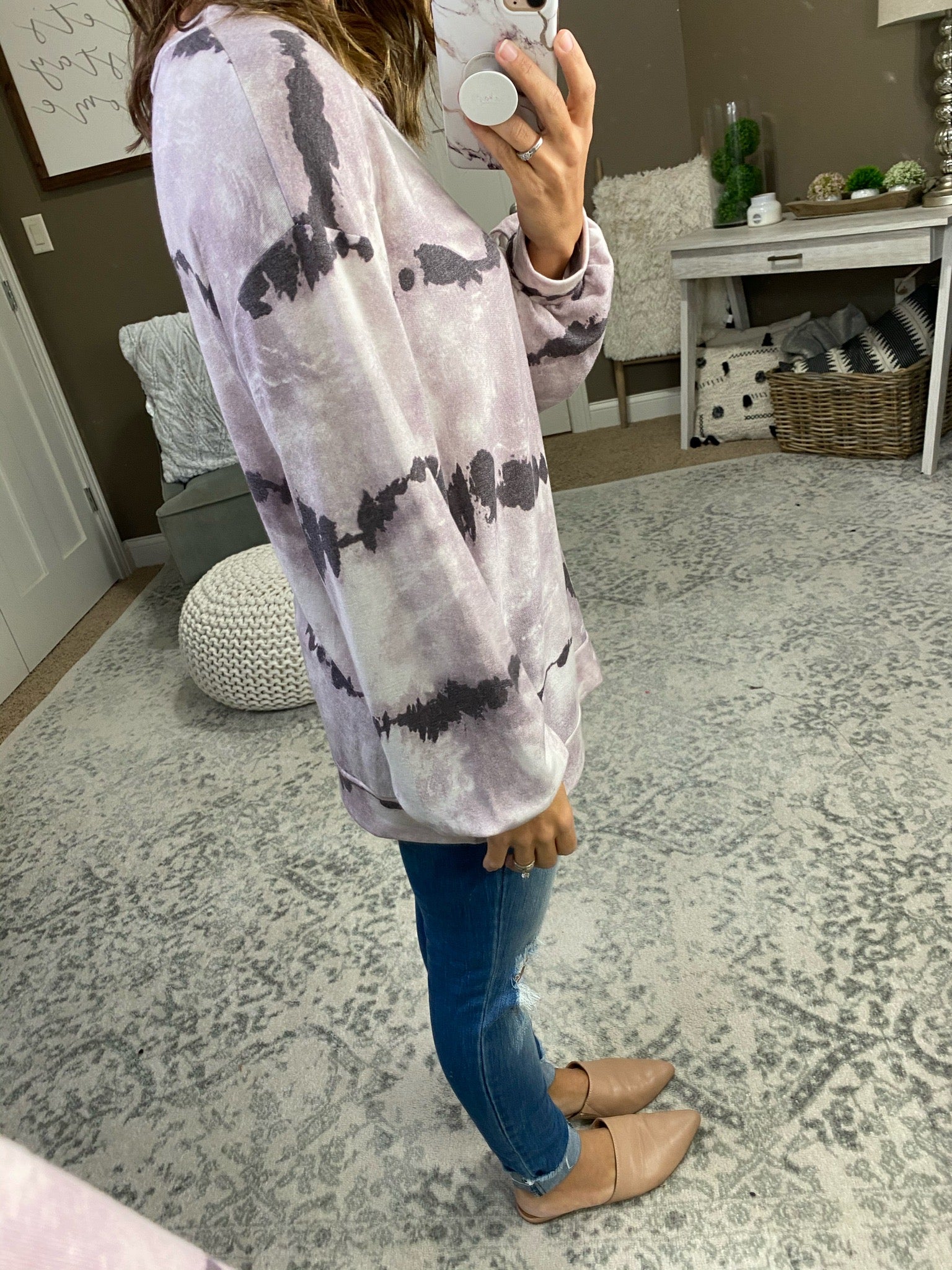 Perfect Timing Tie Dye Crew - Multiple Options-Long Sleeves-bibi bt1875-04-Anna Kaytes Boutique, Women's Fashion Boutique in Grinnell, Iowa