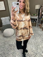 Perfect Timing Tie Dye Crew - Multiple Options-Long Sleeves-bibi bt1875-04-Anna Kaytes Boutique, Women's Fashion Boutique in Grinnell, Iowa