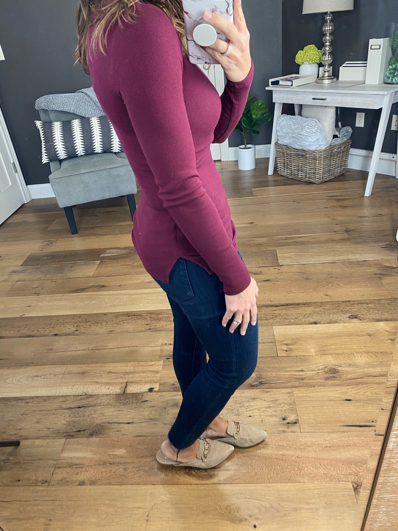 Made For You Ribbed Turtleneck Long Sleeve- Multiple Options-Long Sleeves-La Miel HTV0487-K6-Anna Kaytes Boutique, Women's Fashion Boutique in Grinnell, Iowa