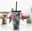 Sip Back and Relax Plastic Double Wall Tumbler with Reusable Straw- Multiple Options-Tumblers-Anna Kaytes Boutique-Anna Kaytes Boutique, Women's Fashion Boutique in Grinnell, Iowa