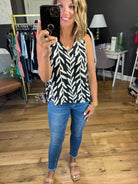 Carried Away V-Neck Flowy Top - Black-Short Sleeves-Skies Are Blue 44369-Anna Kaytes Boutique, Women's Fashion Boutique in Grinnell, Iowa