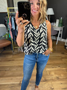 Carried Away V-Neck Flowy Top - Black-Short Sleeves-Skies Are Blue 44369-Anna Kaytes Boutique, Women's Fashion Boutique in Grinnell, Iowa