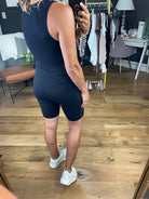 The Jessica Pocket Biker Short - Black-Shorts-Mono B BP602-Anna Kaytes Boutique, Women's Fashion Boutique in Grinnell, Iowa