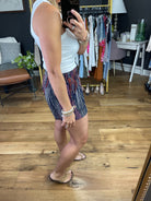 Breaking Traditions Pocket Short - Navy Combo-Shorts-Tyche P-6500-Anna Kaytes Boutique, Women's Fashion Boutique in Grinnell, Iowa