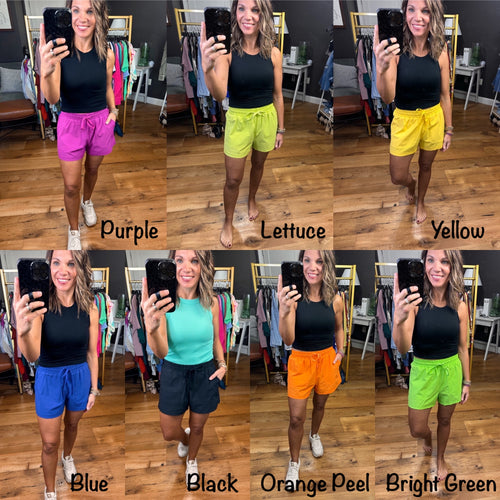 Everyday Summer Pocket Short With Elastic Waist Detail - Multiple Options-Mono B-Anna Kaytes Boutique, Women's Fashion Boutique in Grinnell, Iowa