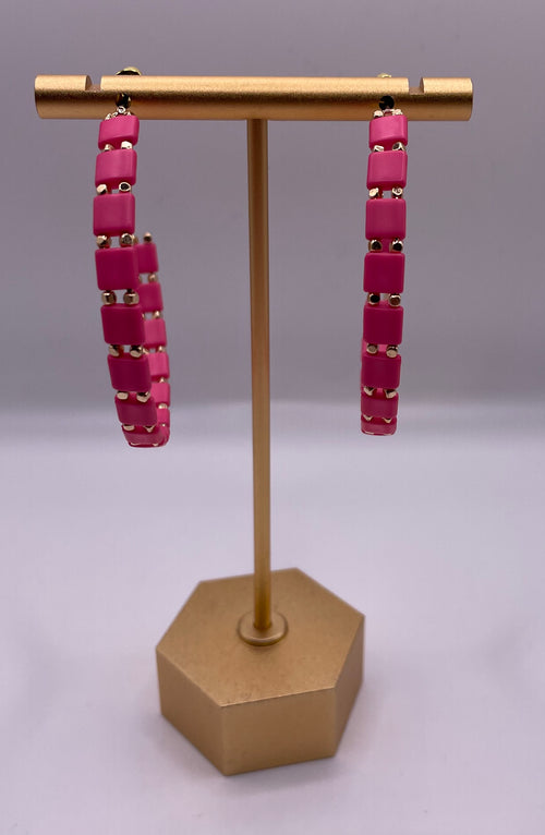 Erin Beaded Hoops- Multiple Options