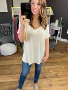 Back To The Basics V-Neck Top - Multiple Options-Short Sleeves-Wishlist WL19-3559-Anna Kaytes Boutique, Women's Fashion Boutique in Grinnell, Iowa