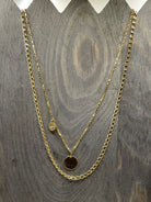 Gwenith Gold Double Chain Necklace-Necklaces-Sodajo- 66642-N-Anna Kaytes Boutique, Women's Fashion Boutique in Grinnell, Iowa