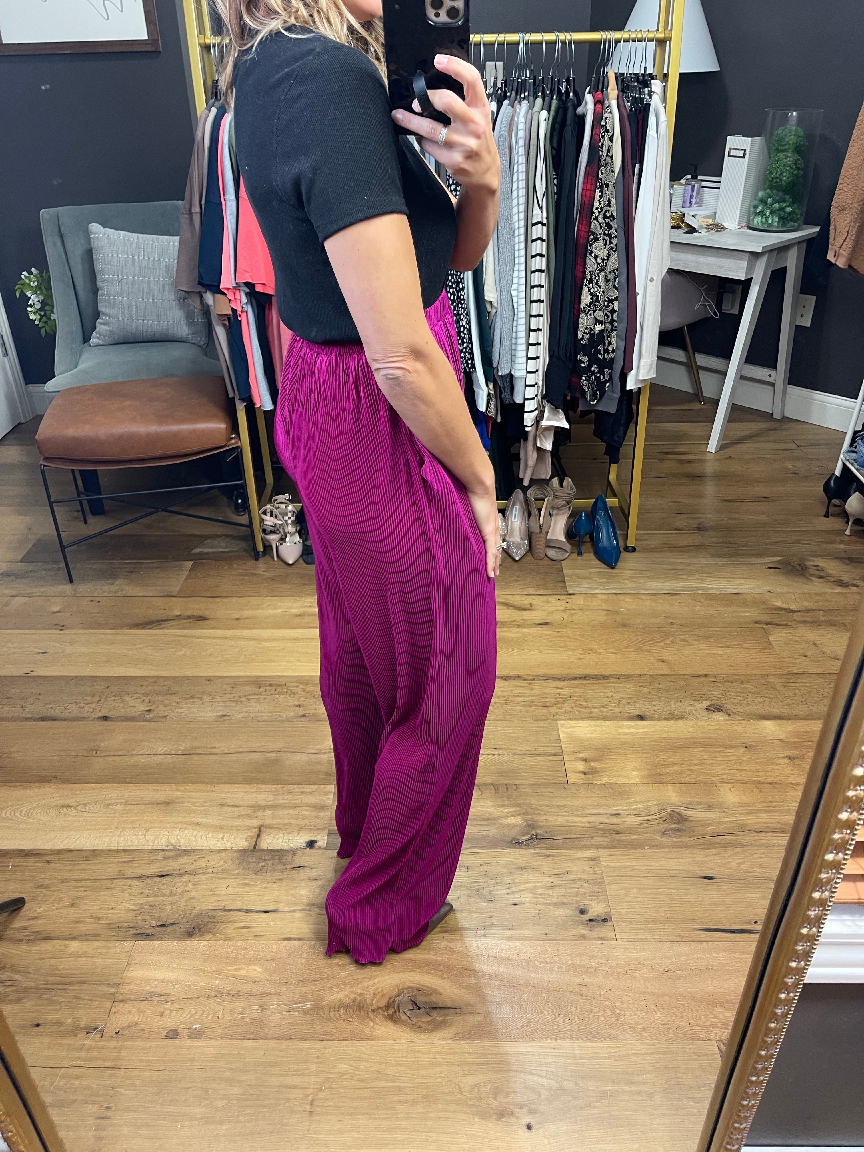 Right This Way Corded Wide Leg Pant - Multiple Options-Pants-She & Sky SY2689-Anna Kaytes Boutique, Women's Fashion Boutique in Grinnell, Iowa