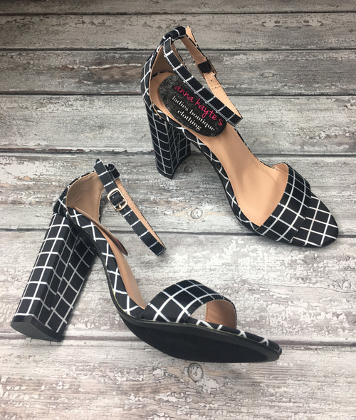 Sparks Fly Checked Heel-Heels-Anna Kaytes Boutique-Anna Kaytes Boutique, Women's Fashion Boutique in Grinnell, Iowa