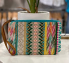 Baya Handmade Patterned Clutch- Aqua Multi-Clutch-Urbanista- 60B3010-Anna Kaytes Boutique, Women's Fashion Boutique in Grinnell, Iowa