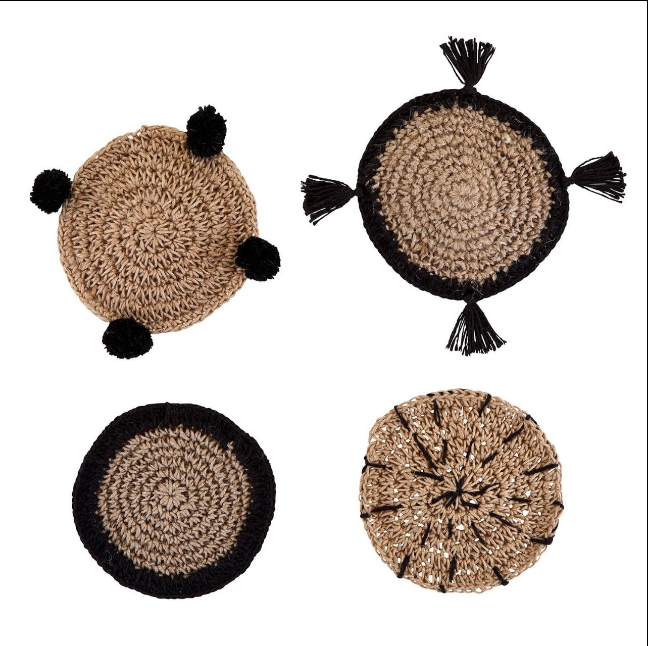 Seagrass Coasters With Burlap Bag-Home & Garden-Santa Barbara Design-Anna Kaytes Boutique, Women's Fashion Boutique in Grinnell, Iowa